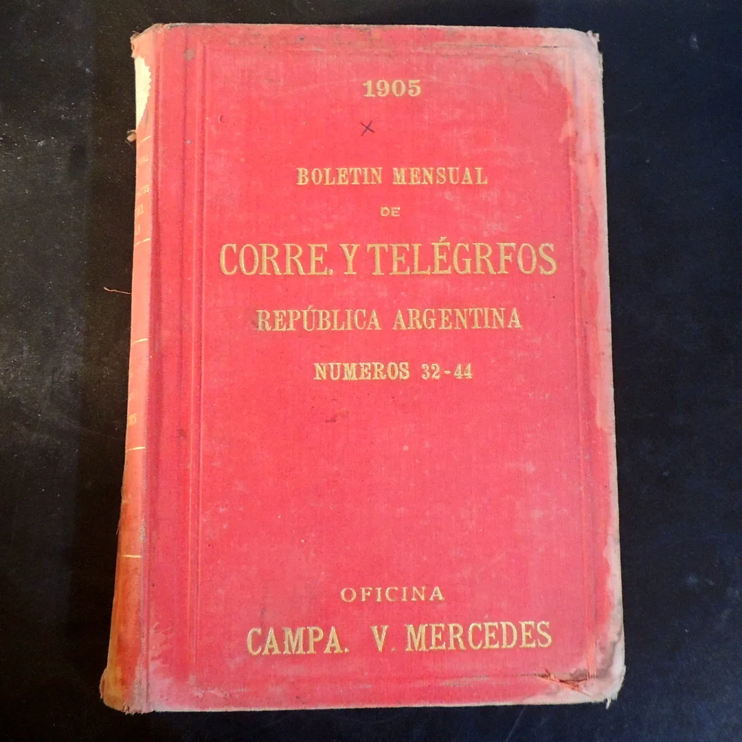 Libro "Boletín Mensual de Correos y Telégrafos de la República Argentina" 1905