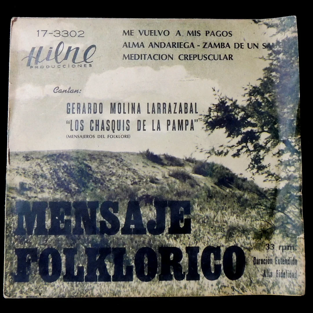 Vinilo "Mensaje Folklórico" de Hilne Producciones La Pampa