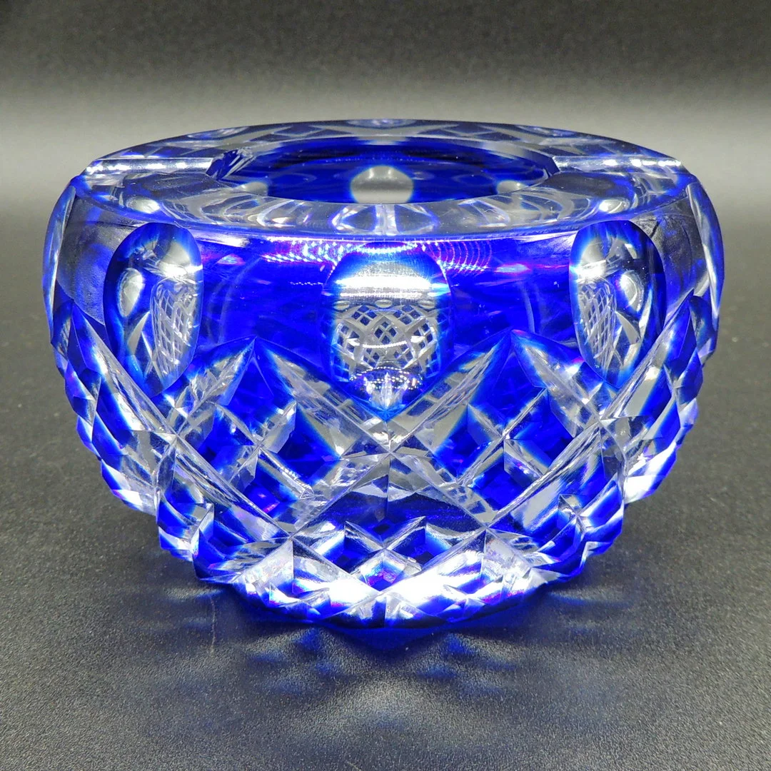 Cenicero Checoslovaco azul cobalto