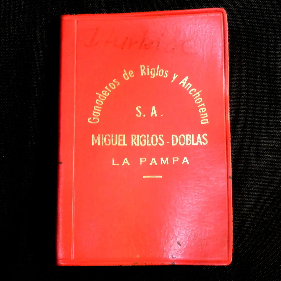 Libreta de bolsillo "Ganaderos de Riglos y Anchorena S.A." 1964